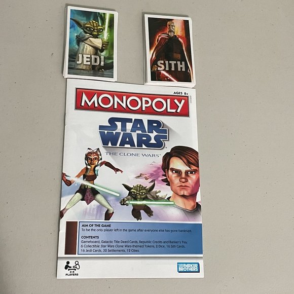 Star Wars The Clone Wars Monopoly Board Game 2008 Complete Parker Brothers - Picture 7 of 12